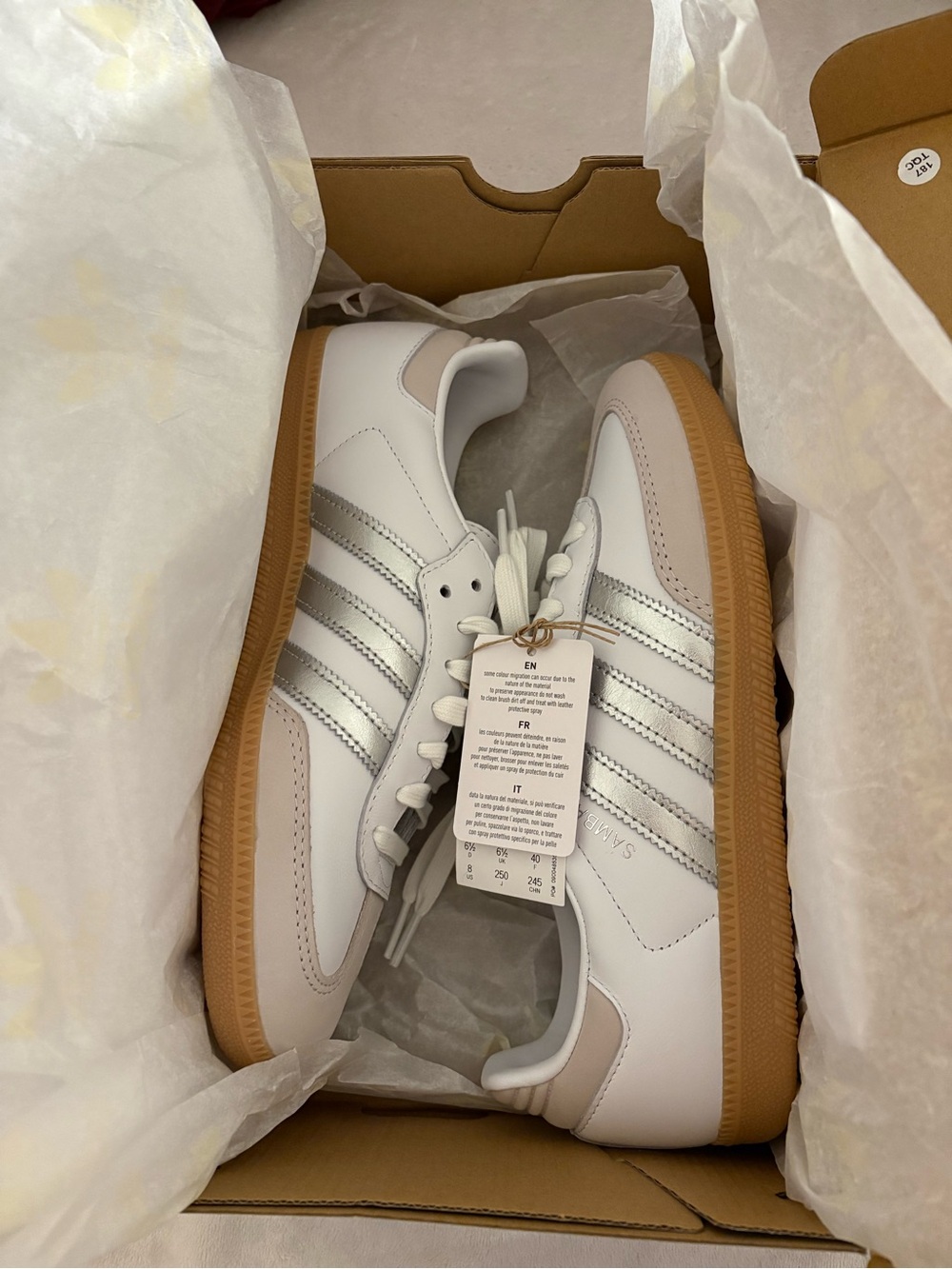 adidas White and Gum Casual Sneakers